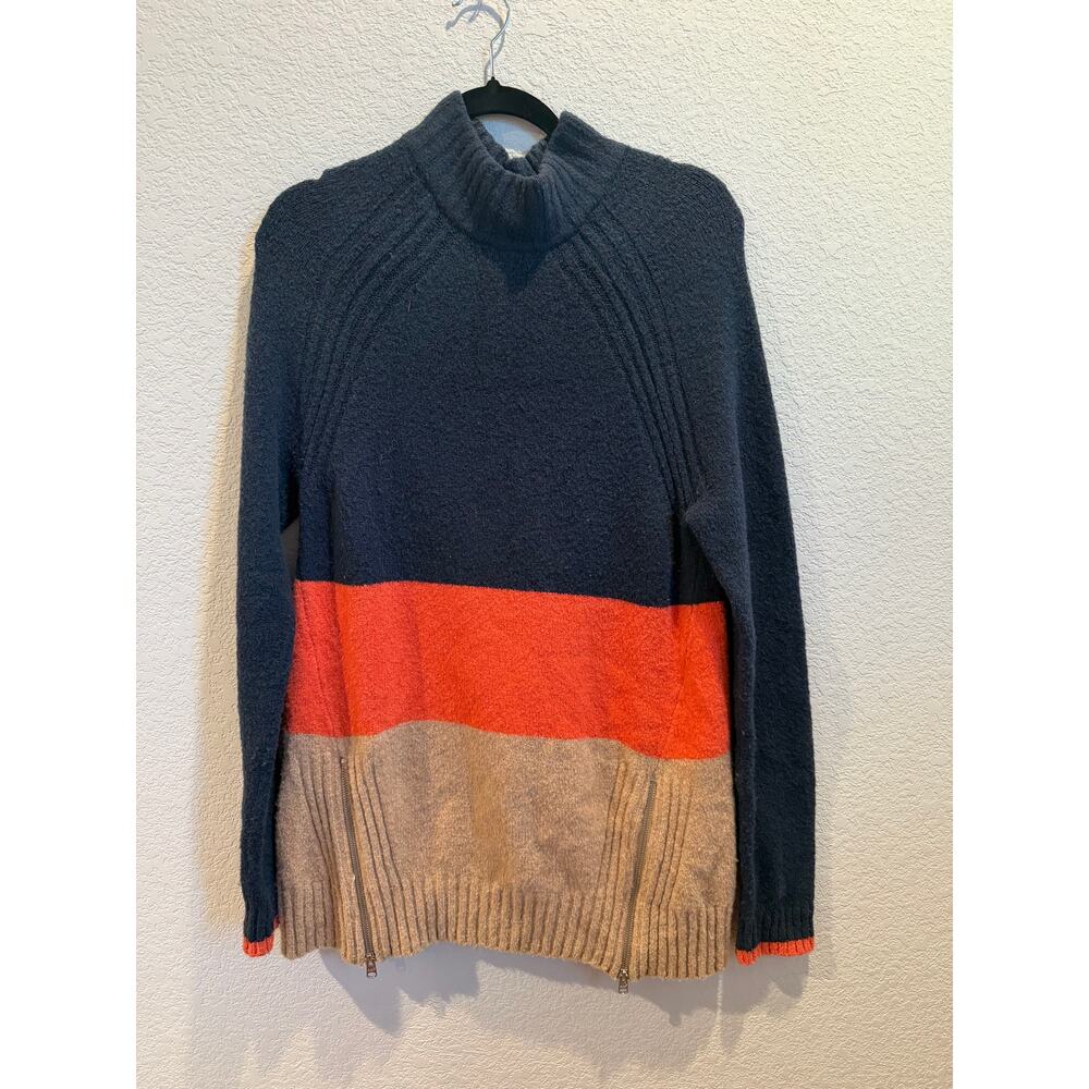 Y2K Abercrombie and Fitch Mockneck Colorblock Sweater M